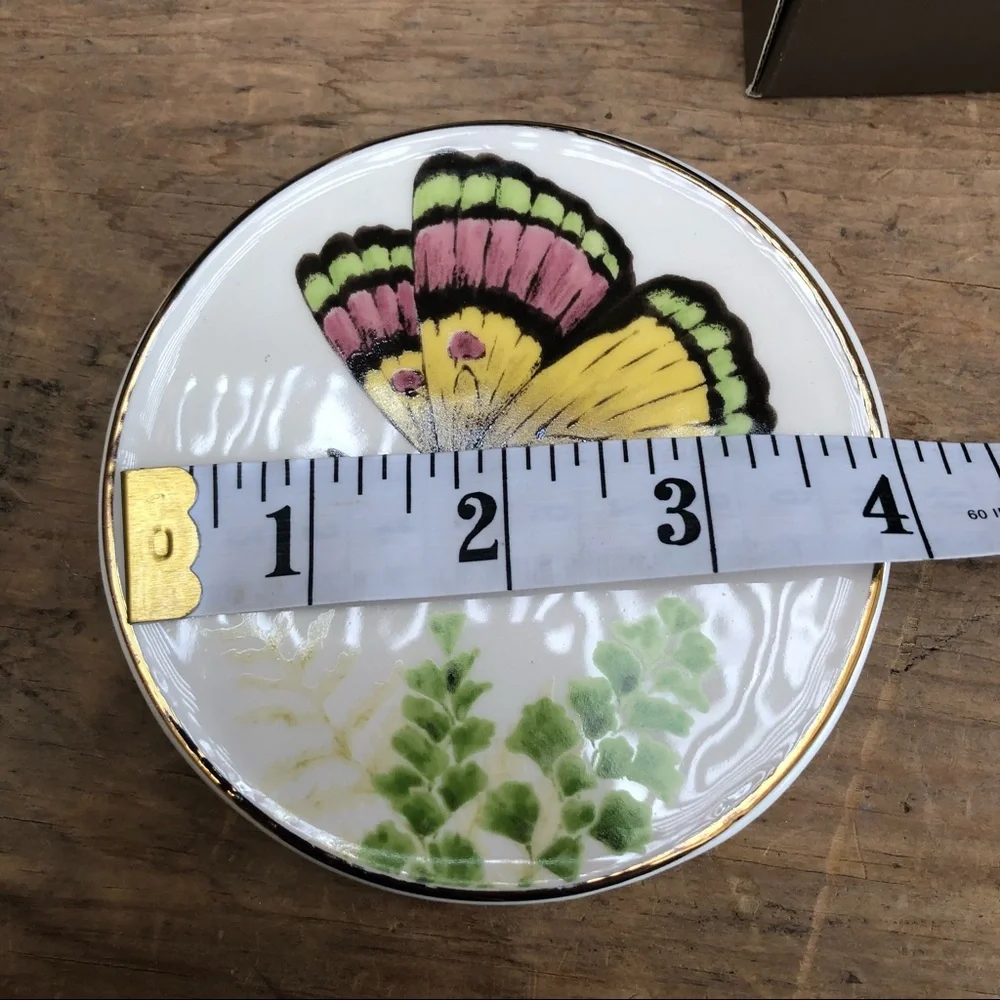 Pier 1 Butterfly Porcelain Coasters Set of 4